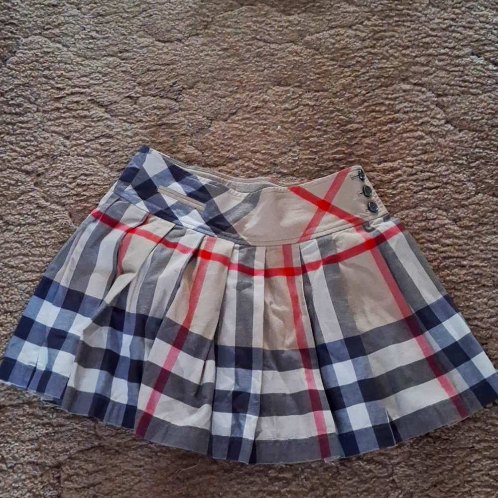 Burberry Children nova check plaid pleated mini skirt Serena checked 10y